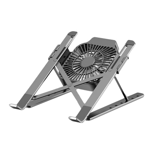Soporte de aleación ajustable para laptop con ventilador miniatura 1