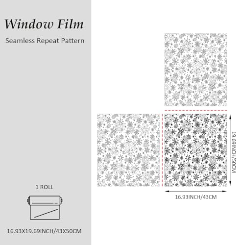 Vinilo decorativo ventana copos de nieve blanco Alwayspon miniatura 5