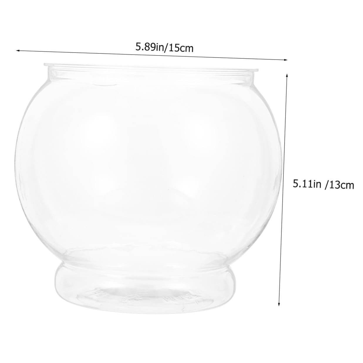 Fischglas Tischaquarium Transparente Fischschale Mottoparty Kunststoff