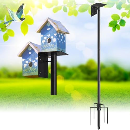 Amazon.com : 75" Bird Feeder Pole,Outdoor Bird House Pole Kit Stand