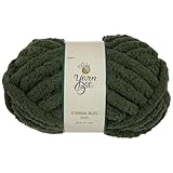 Yarn Bee 7 - Jumbo – Soft Skein – 28 Yards of 100% Polyester Yarn for Crocheting Blankets, Hats, & More – Craft Supplies for Handcrafting, Olive