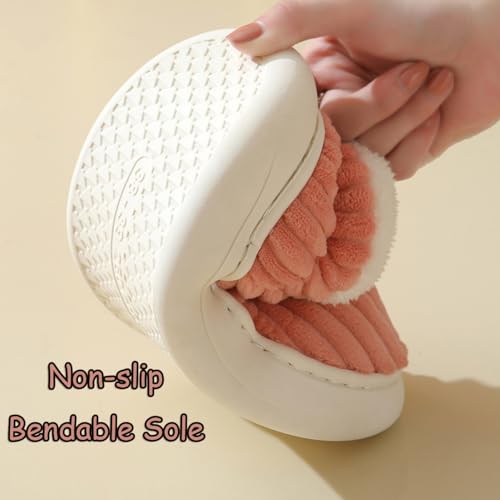 Fluffy Slipper Booties Women Men, Sunmoine Unisex Thick Plush Winter Warm Cozy Stylish Anti-Slip Cloud Snow Boots3