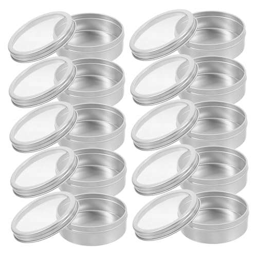 COSMEVIVI 10piezas Cajas y Latas De Aluminio Pequeñas Latas Vacías Con Tapa Recipientes Metálicos Para Almacenamiento De Té Suelto o Comida Para
