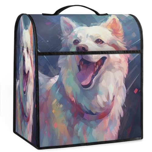 Coffee Maker Cover Cute Dog Pattern Kitchen Appliance Covers Small Appliance Covers Blender Cover Juicer Cover Dust Covers for Kitchen Appliances with Top Handle and Pockets,Washable,B45