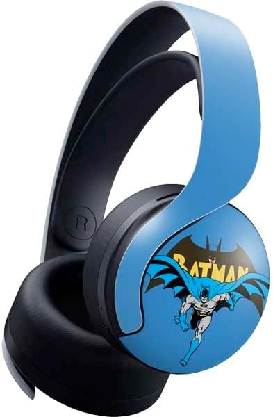 Skinit Decal Gaming Skin Compatible with Pulse 3D Wireless Headset for PS5 - Officially Licensed DC Comics Batman Vintage Pose Collage Art Design