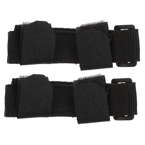 FRCOLOR 2pcs Food Aid Kit for The Disabled Food Gloves Cutlery Holder Food Eating Aid Glove for Disabled Aid Utensil Spoon Holder Toothbrush Strap Oxford Cloth Black