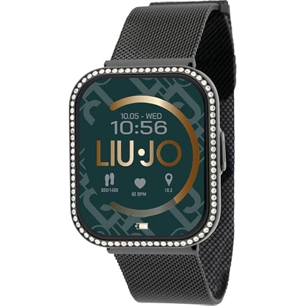 Liu Jo Zegarek damski Smartwatch Voice Slim Luxury Black, czarne, elegancki