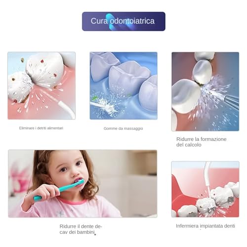 Munddusche, Zahndusche für Erwachsene – Manuelle Zahnsprinkler für Kinder ab 5 Jahren und Erwachsene für den täglichen Gebrauch zu Hause Reisen Badezimmer Klinik Anfänger und Zahnfleisch – Bild 8