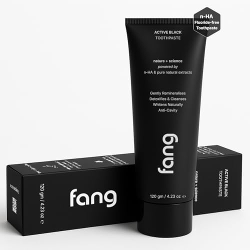 Image of Fang Natural Toothpaste|Teeth Whitening|Heals Sensitive Teeth|Fights Cavities, Gum Diseases & Bad Breath|SLS & Chemical Free |Organic, Vegan (Pack of 1, Activated Charcoal)
