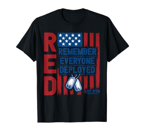 R.E.D Friday Military Remember Everyone Deployed Veteran T-Shirt