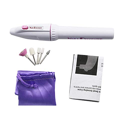 Kit profesional de taladro eléctrico de uñas, limas de uñas y molinillo de manicura y pedicura, herramienta de pulido con 5 brocas de uñas y bolsa de almacenamiento para el hogar o salón de belleza