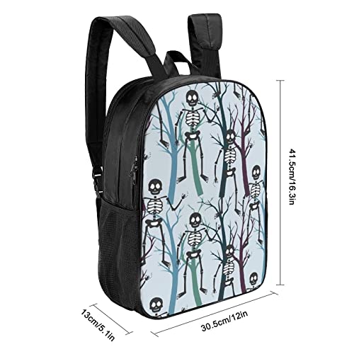 Personalized City Backpacks Teens Daily Bag Skeletons Woods Printed Casual Daypack Rucksack2