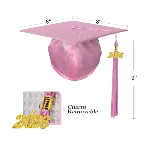 Image of Shiny Preschool Kindergarten Graduation Cap Gown Set for Kids With 2026 2025 Tassel Charm