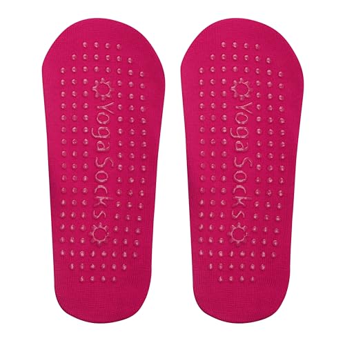 Image of Mint & Oak Pilates Socks with Grips for Women, Ankle Length Non-Slip Yoga Socks, Cotton Ideal For Yoga, Pilates, Gym, Workout, Cute Women's Gift Pack of 3