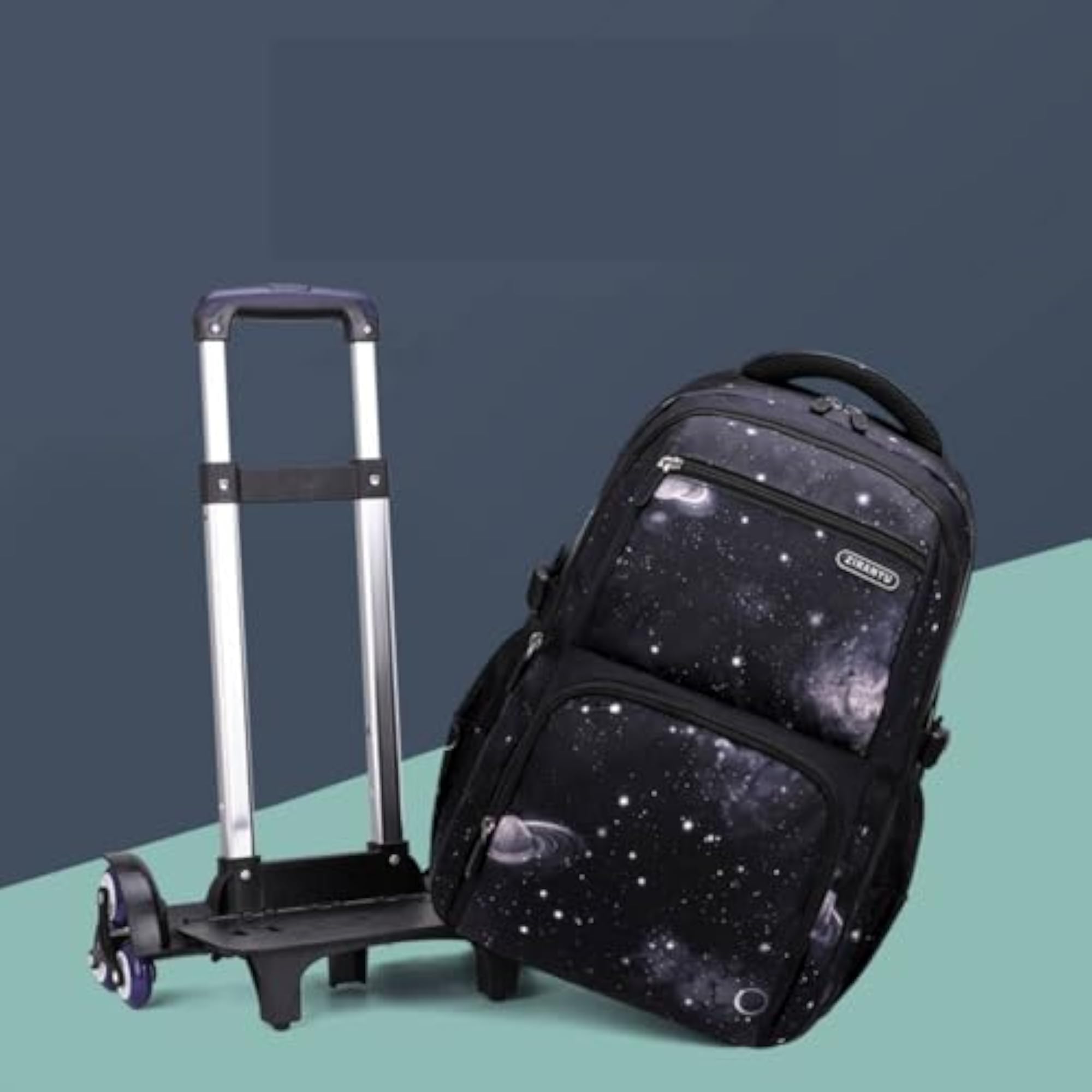 3 Pieces 6-Wheel Stair Climbing School Bag