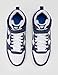 Nike Big Kid's Court Borough Mid 2 Shoes, White/Blue Void-Signal Blue, 5.5Y