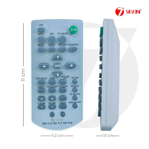 Image of 7SEVEN Compatible for Sony Projector Remote Original Model RM-PJ6 RM-PJ7 RM-PJ8 Controller Suitable for VPL-EX7 ES1 ES2 ES4 CX70 CX71 CX80 EX345 EX430 EX435 EX450 EX455 EX570 Projectors Models