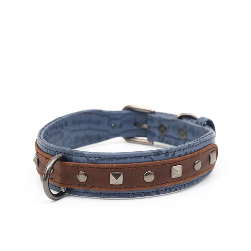 Pampaw Leather The Scooby Collars for Dogs, Cats & Puppies - Soft Durable & Strong (10-15 Inch_Blue) (B0CT2MD898) Amazon Price History, Amazon Price Tracker