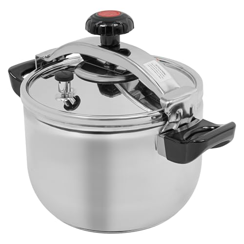 Safety Stainless Steel Pressure Cooker, 9.51 Qt Cooking Pressure Canner with Release Valve & Multiple Protective Devices for Steam, Canning, Stewing on All Stovetops