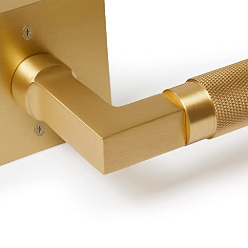 Explore Hardware Ibiza Model Solid Brass Lever Single Side Non-Turning Dummy Door Handle, Satin Brass Gold #TOP1