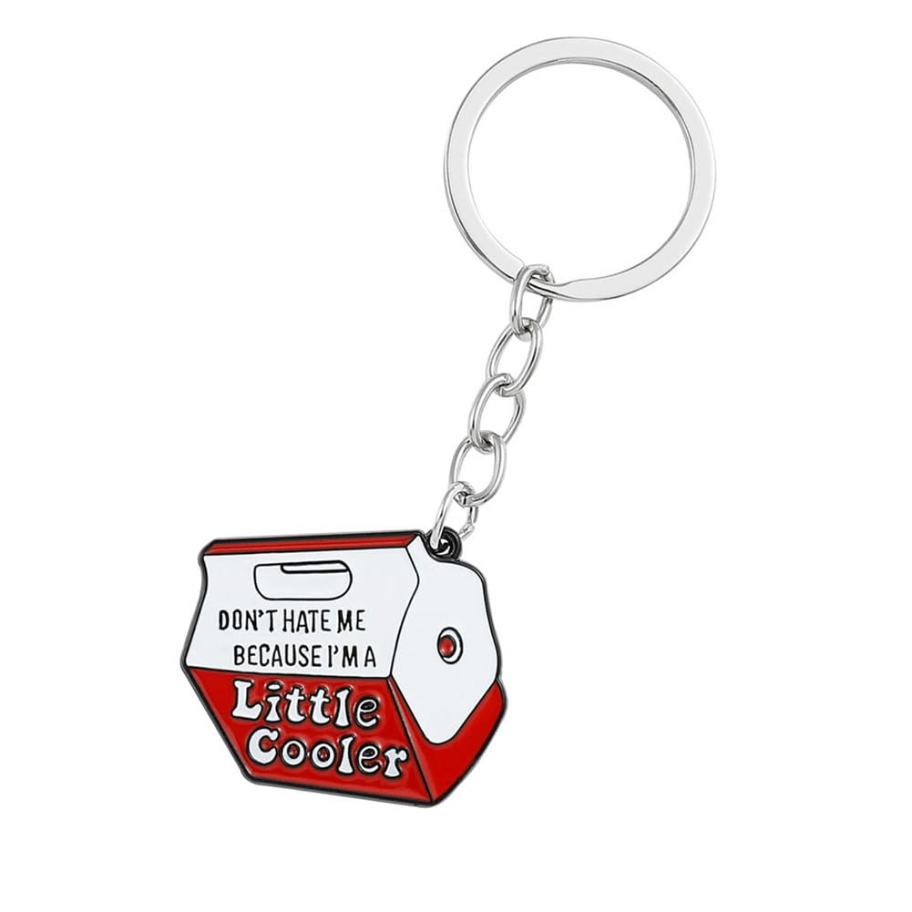 Inspirational Gift Keyring 'Do Not Hate Me Because I'm A Little Cooler' - Personalized Key Chain With Funny Words, Milk Bottle Pendant - Bag Phone Keys Keyring for Friends