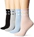 HUE Women's Roll Top Shortie Socks 4 Pk