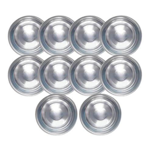 Image of Heavy Gauge Steel Laser Halva Plates, Old Style Quarter Plate /Breakfast Plates /Poha Plate, 14 cm Quarter Plate (10)
