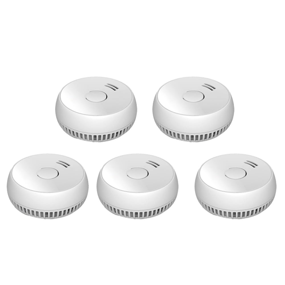 NOTOFIRE® || Set of 5 || Independent Smoke Detector | Battery Operated High Sensitivity Wireless Smoke Alarm 85 db (Photoelectric) | Standalone Fire Safety Sensor for Home, Kitchen, Factory, Office