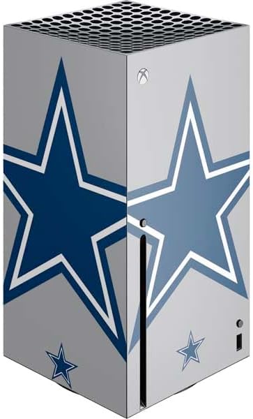 Skinit Decal Gaming Skin Compatible with Xbox Series X Console - Officially Licensed NFL Dallas Cowboys Black & White Design