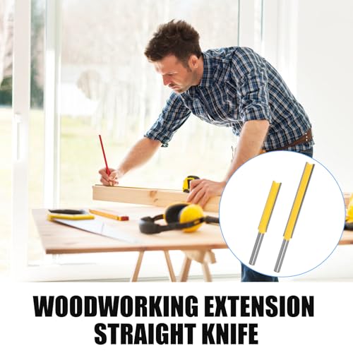 2 PCS Extra Long Straight Router Bit Set 1/4 Inch Shank 2'' & 3'' Bearing Flush Trim Bit Long Cutting Milling Cutter Trimming Blade for Wood Woodworking Tools Double Flute Grooving Bit Carbide 6 2 PCS Extra Long Straight Router Bit Set 1/4 Inch Shank 2'' & 3'' Bearing Flush Trim Bit Long Cutting Milling Cutter Trimming Blade for Wood Woodworking Tools Double Flute Grooving Bit Carbide - Image 6