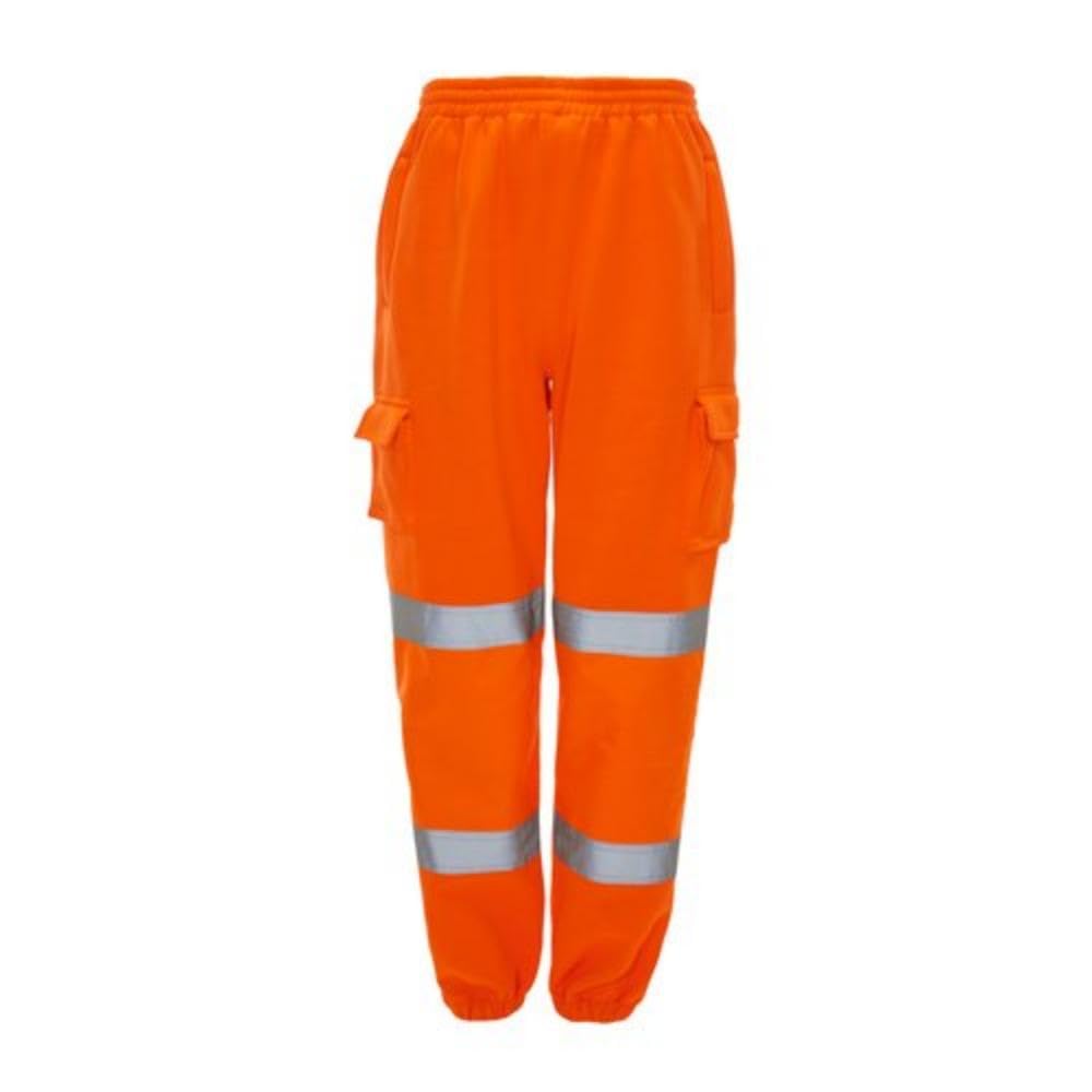 Supertouch J8083 Hi Vis Jogging Bottoms, Large, Orange