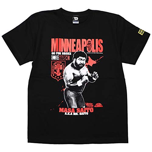 [ハードコアチョコレート] MINNEAPOLIS (マサ斎藤)(SS:TEE)(T-601-BK) Tシャツ 半袖 カットソー 新日本 全日本 プロレス 国内正規品 S ブラックのサムネイル