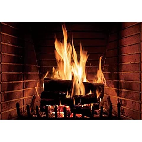 Beiyongde Christmas Fireplace Backdrop, Christmas Backdrop for Interior Living Room Decoration Merry Christmas Backdrop Festival Supplies for Studio, Photo Booth, Party Decorations, 5x3ft Cover