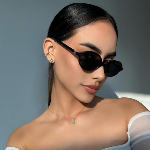 Image of boten Retro Oval Sunglasses for Women Men Small 90s Sun Glasses