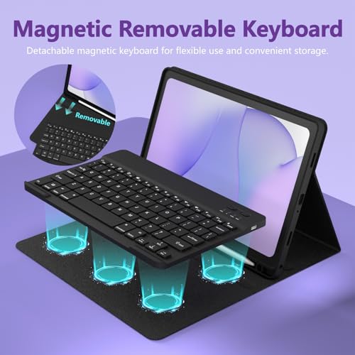 Clavier Bluetooth amovible et souris pour Samsung Galaxy Tab A9 Plus