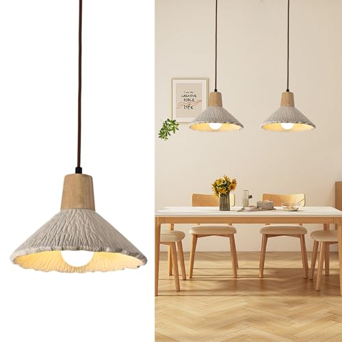 Wabi Sabi Lamp Concrete Pendant Light, Unique Flower Shaped Chandelier,Nordic