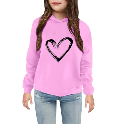 Comfort Hoodies for Anxiety Oversized Long Sleeve Cute Sweatshirt Drawstring Fall Heart Print Casual