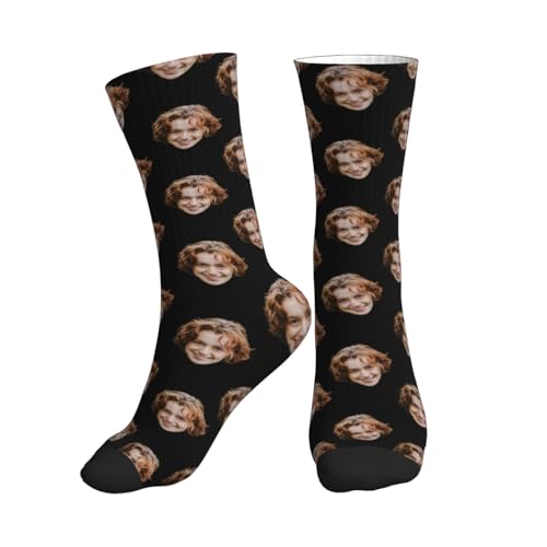 Custom Mens Socks with Photo Personalised socks Custom Calf Socks Funny Gifts for Women Personalized cute Socks Add Your BABY Image for Him Her Birthday Christmas Anniversary Halloween