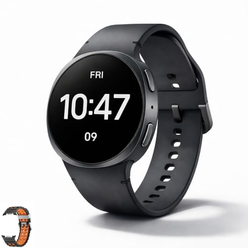 Image of Samsung Galaxy Watch 8 Buletooth Smartwatch, Intl Version - Fitness & Sleep Tracking, Energy Score, Heart Rate Monitor, Android Compatible (Not for iOS) - with Extra Sport Band (Graphite, 44mm)