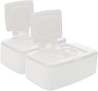 SEWOART 2 Peças Caixa De Armazenamento De Viagem Lenços Umedecidos Caixas De Armazenamento Para Organizar Com Tampa Luvas De Plástico Descartáveis Tampa Recipiente De Limpeza Caixa De
