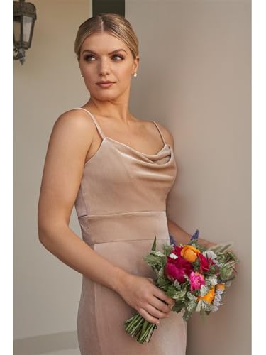 Bedlover Velvet Bridesmaid Dresses Back Self Tie Bow for Women Long Formal Party Gowns with Slit2