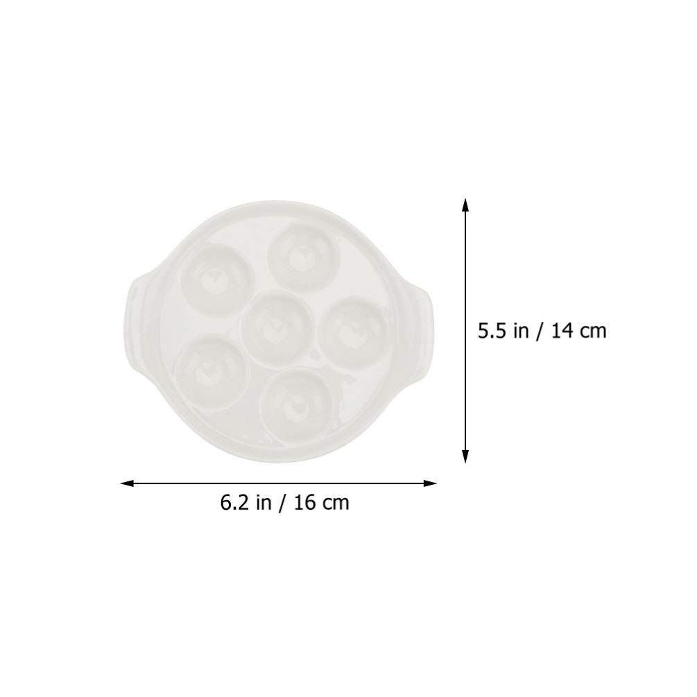 YARNOW, 2 pezzi in ceramica per lumache, 6 fori, ciotola per lumache e abalone, padella per lumache, piatto per hotel, ristorante