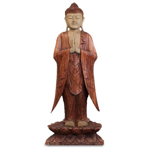 Ancient Wisdom Statue de Bouddha debout - 1 m Welcome