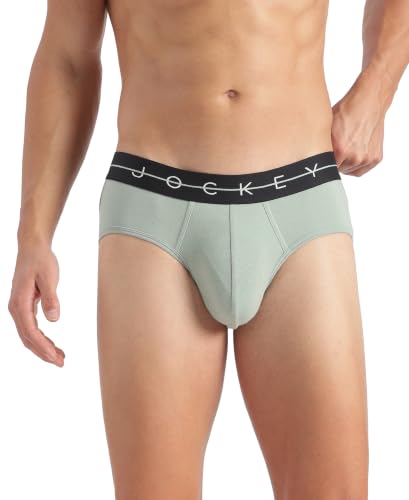Image of Jockey NY15 Men Super Combed Cotton Elastane Stretch Solid Brief with Ultrasoft Waistband