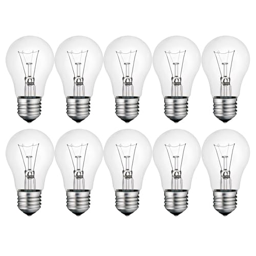 NCC-Licht 10 Stück Birnenlampe Standard klar E27 100W warmweiß dimmbar 230V