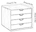 noxozoqm Multi-Layer Drawer Storage Box, Solid Wood Flat File Cabinet, A4 Treatment Storage Cabinet For Home Desktop Office(Color:B,Size:4 drawer)