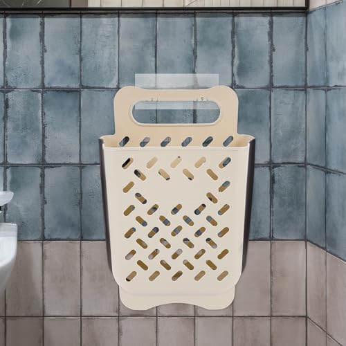 Panier à linge à suspendre pliable en silicone idéal pour buanderie - 8