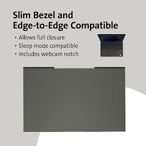 Image of Kensington MagPro Magnetic Laptop Privacy Screen 16 inch, Removable 16:10 Laptop Privacy Filter Shield, Anti-Glare, Blue Ray Reduction, Compatible with HP /Dell /Acer /Asus /Lenovo (K55256WW)
