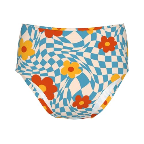 Vintage Daisy Flowers Girls' Underwear Soft Cotton Little Girls Panties Comfort Briefs