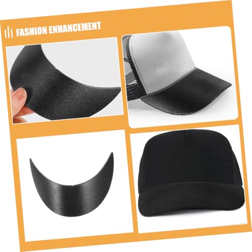 5pcs Hat Forming Tools of Plastic Hat Brim for Baseball Cap Extender Women's Making Supplies Black3